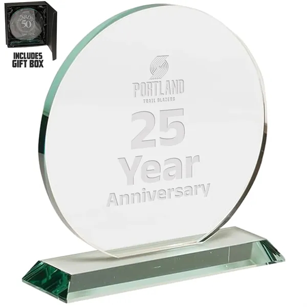 Round Jade Glass Awards - Round Jade Glass Awards - Image 1 of 1