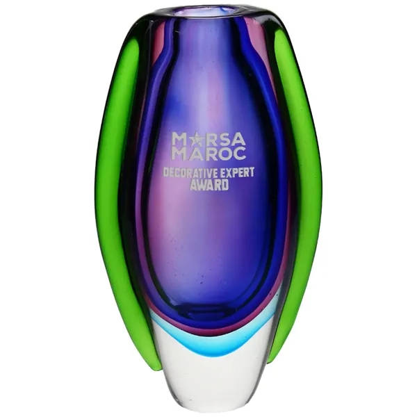 Deep Blue Sea Vase Art Glass Award - Deep Blue Sea Vase Art Glass Award - Image 1 of 1