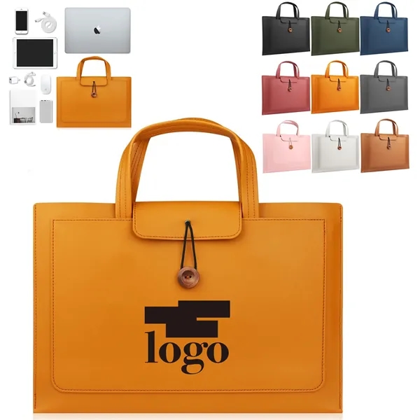 Leather Briefcase Laptop Bag - Leather Briefcase Laptop Bag - Image 0 of 3