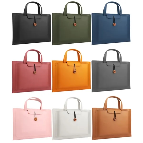 Leather Briefcase Laptop Bag - Leather Briefcase Laptop Bag - Image 1 of 3