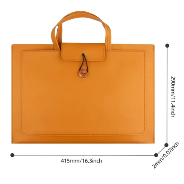 Leather Briefcase Laptop Bag - Leather Briefcase Laptop Bag - Image 3 of 3