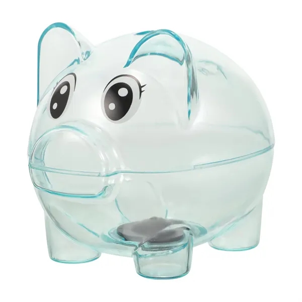Plastic Cartoon Pig Coin Bank - Plastic Cartoon Pig Coin Bank - Image 1 of 3