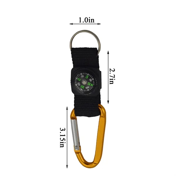 Carabiner With Compass For Camping Outdoors Adventure - Carabiner With Compass For Camping Outdoors Adventure - Image 1 of 8