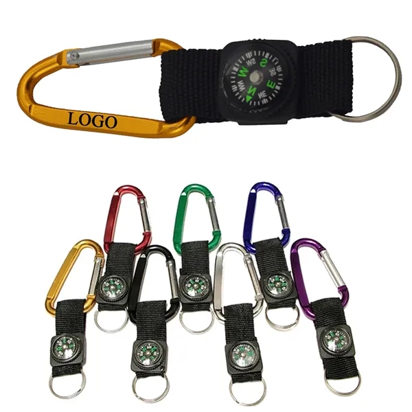 Carabiner With Compass For Camping Outdoors Adventure - Carabiner With Compass For Camping Outdoors Adventure - Image 0 of 8