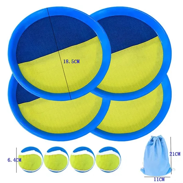 Toss and Catch Ball Set 4 Paddles - Toss and Catch Ball Set 4 Paddles - Image 1 of 8