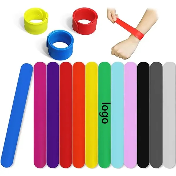 Custom Multicolor Silicone Slap Bracelets Party Wristbands - Custom Multicolor Silicone Slap Bracelets Party Wristbands - Image 4 of 4
