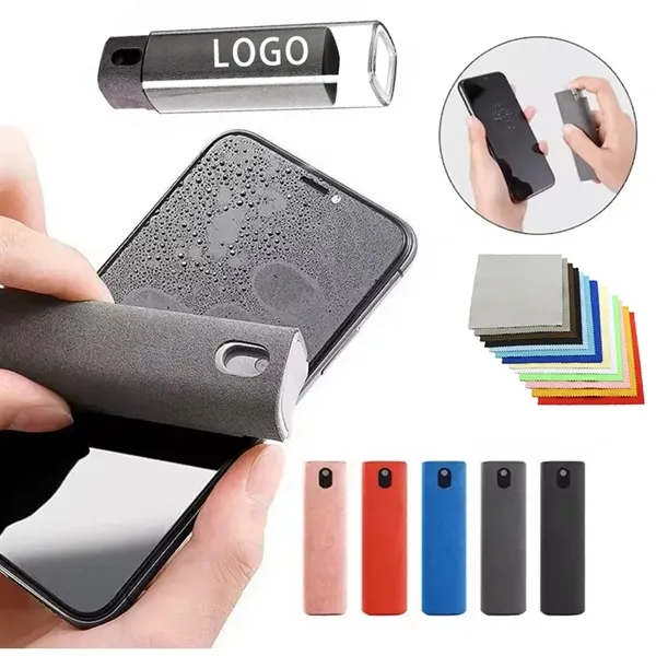 Screen Cleaner Spray Bottle & Microfiber Cleaning Cloth Set - Screen Cleaner Spray Bottle & Microfiber Cleaning Cloth Set - Image 0 of 3