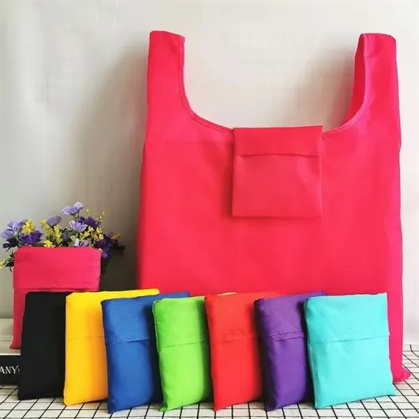 Foldable Grocery Shopping Tote Bags with Pouch - Foldable Grocery Shopping Tote Bags with Pouch - Image 1 of 4