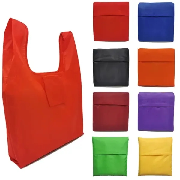 Foldable Grocery Shopping Tote Bags with Pouch - Foldable Grocery Shopping Tote Bags with Pouch - Image 3 of 4