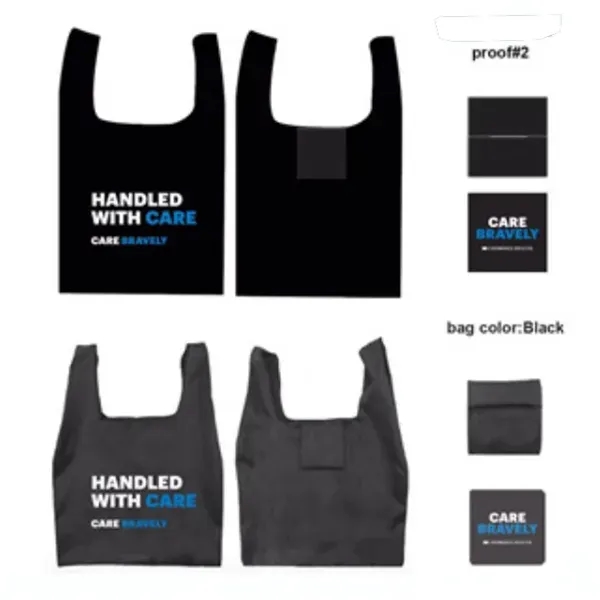 Foldable Grocery Shopping Tote Bags with Pouch - Foldable Grocery Shopping Tote Bags with Pouch - Image 4 of 4