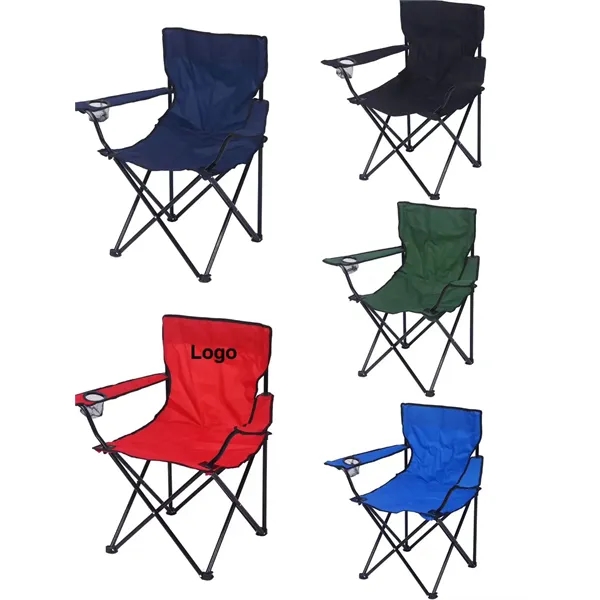 Foldable Camping Fishing Beach Chair w/Padded Arm Pad - Foldable Camping Fishing Beach Chair w/Padded Arm Pad - Image 0 of 4