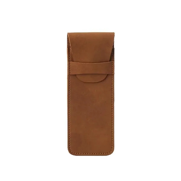 PU Leather Flip Cover Pen Case - PU Leather Flip Cover Pen Case - Image 3 of 7