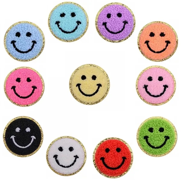 Circular Smiling Face Towel Embroidered Cloth Patches - Circular Smiling Face Towel Embroidered Cloth Patches - Image 5 of 5
