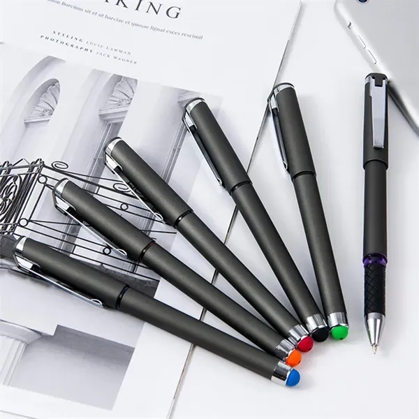 Plastic Stylus Gel Pen With Clip - Plastic Stylus Gel Pen With Clip - Image 2 of 8