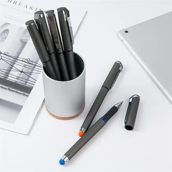 Plastic Stylus Gel Pen With Clip - Plastic Stylus Gel Pen With Clip - Image 3 of 8