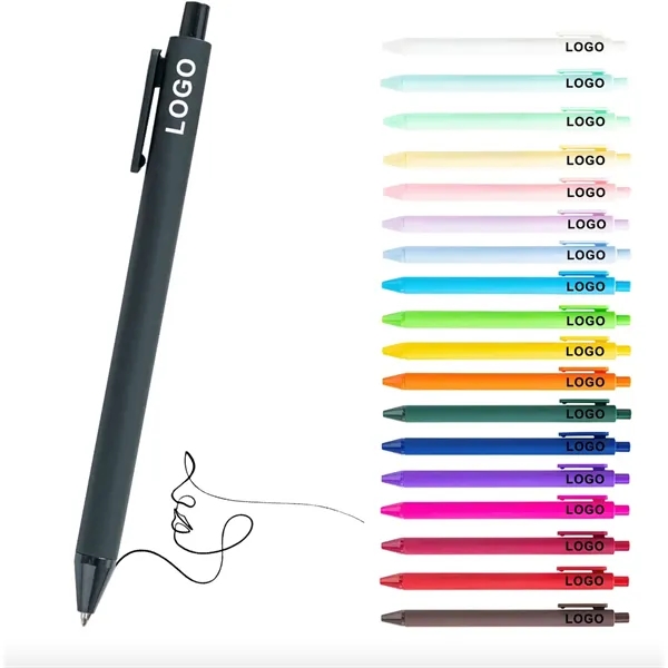 Plastic Click Action Retractable Gel Ink Ballpoint Pen - Plastic Click Action Retractable Gel Ink Ballpoint Pen - Image 0 of 4