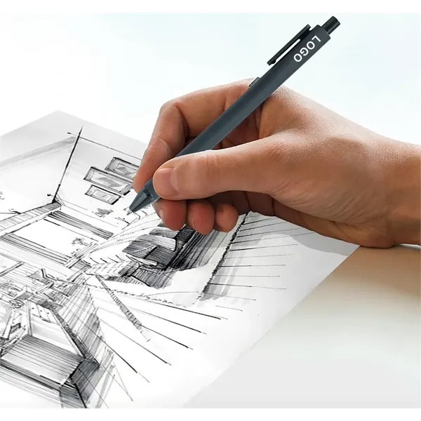 Plastic Click Action Retractable Gel Ink Ballpoint Pen - Plastic Click Action Retractable Gel Ink Ballpoint Pen - Image 4 of 4