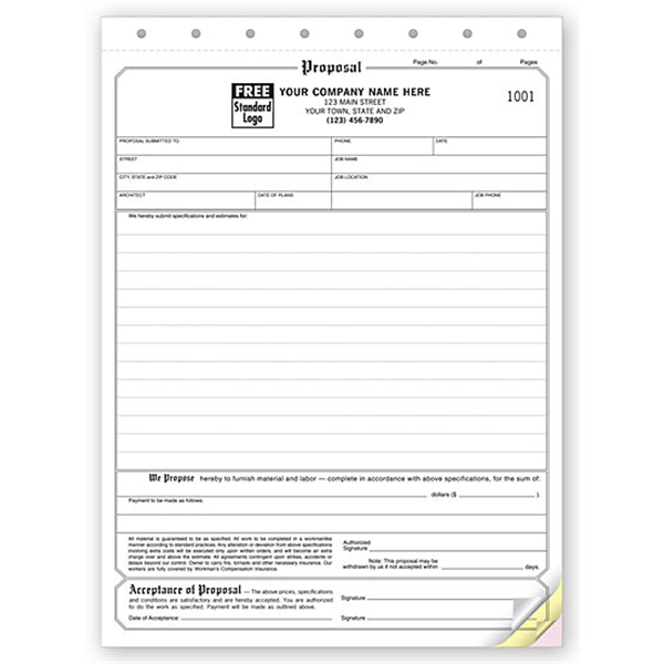 Proposals, Classic Design, Large, Carbonless - Proposals, Classic Design, Large, Carbonless - Image 0 of 0