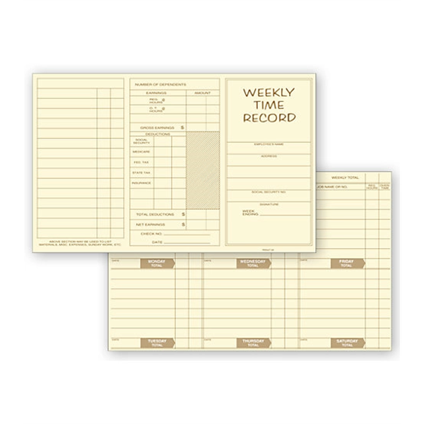 Weekly Time Cards, Pocket Size - Weekly Time Cards, Pocket Size - Image 0 of 0