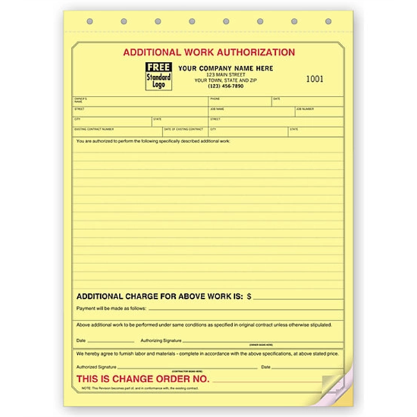 Additional Work Authorization Forms - Additional Work Authorization Forms - Image 0 of 0