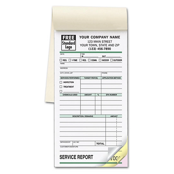 Pest Control Service Order / Invoice Forms, Small - Pest Control Service Order / Invoice Forms, Small - Image 0 of 0