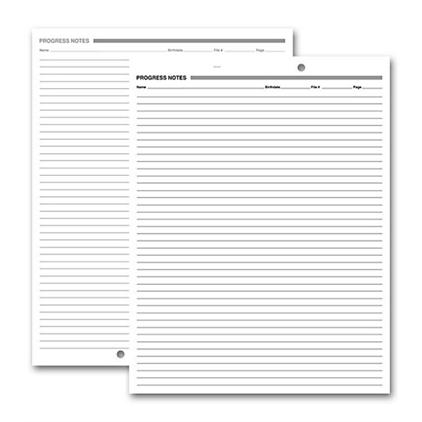 Progress Notes, Two-Hole Punch, White Ledger - Progress Notes, Two-Hole Punch, White Ledger - Image 0 of 1