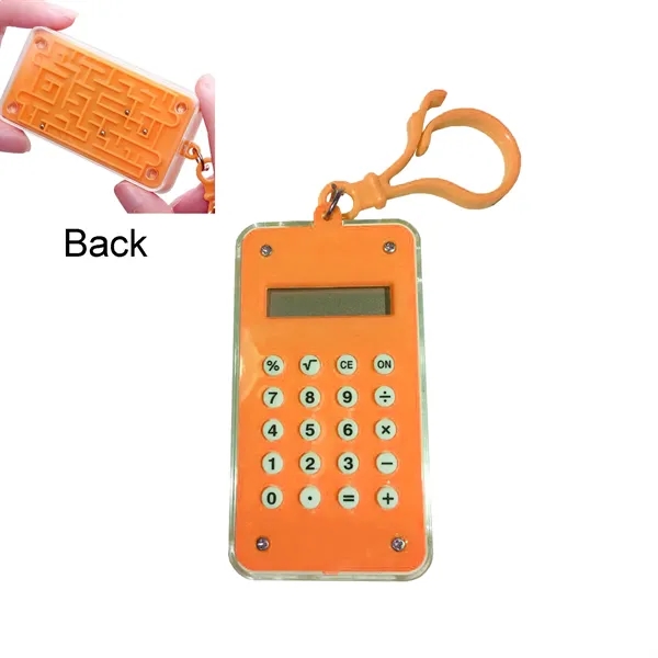 Portable Mini Calculator Keychain With Labyrinth Design - Portable Mini Calculator Keychain With Labyrinth Design - Image 3 of 5