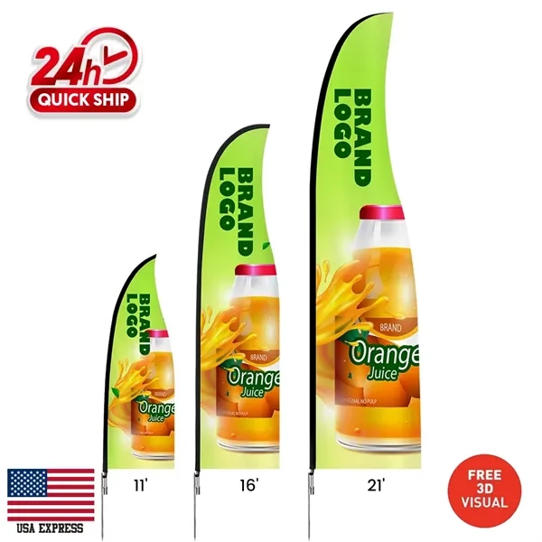 11' Premium Double Sided Blade Flag Graphic Only - 11' Premium Double Sided Blade Flag Graphic Only - Image 0 of 0