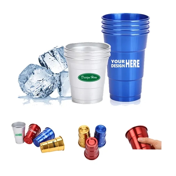 MOQ50 Reusable 16 Oz Recyclable Stadium Aluminum Cup - MOQ50 Reusable 16 Oz Recyclable Stadium Aluminum Cup - Image 0 of 5