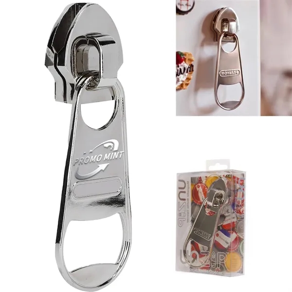 Oversized Magnetic Zipper Shaped Bottle Opener - Oversized Magnetic Zipper Shaped Bottle Opener - Image 0 of 4