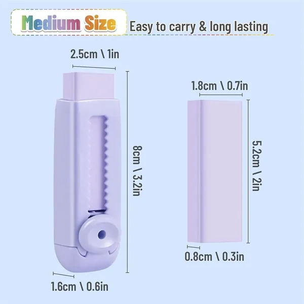 Sliding Retractable Pencil Erasers - Sliding Retractable Pencil Erasers - Image 1 of 7