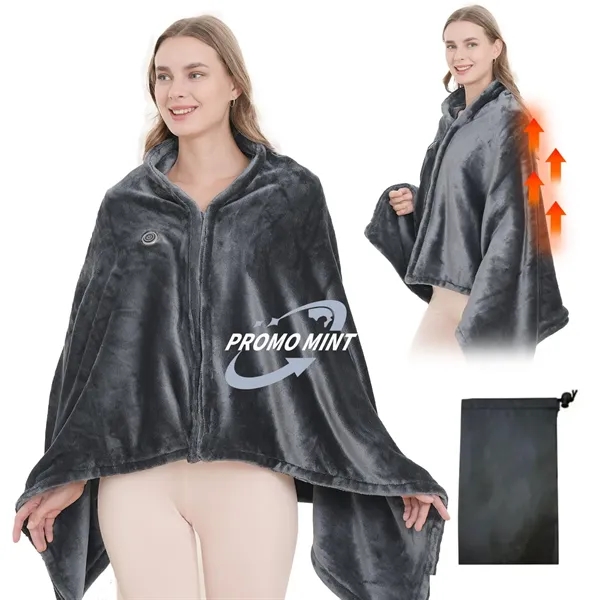 Wearable Heated Throw Blanket for Winter - Wearable Heated Throw Blanket for Winter - Image 0 of 4