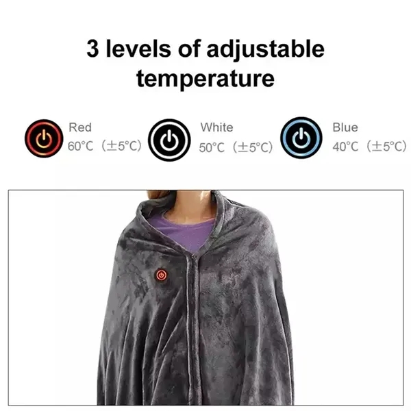 Wearable Heated Throw Blanket for Winter - Wearable Heated Throw Blanket for Winter - Image 2 of 4