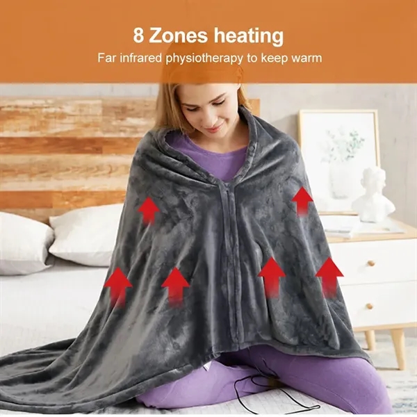 Wearable Heated Throw Blanket for Winter - Wearable Heated Throw Blanket for Winter - Image 3 of 4