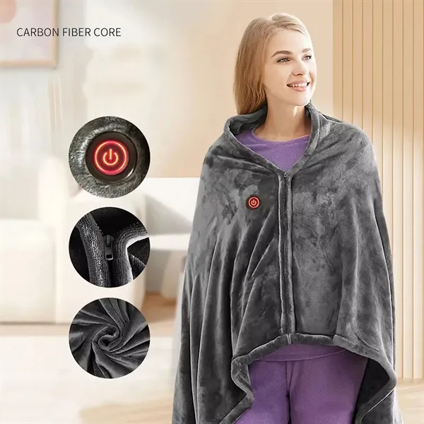 Wearable Heated Throw Blanket for Winter - Wearable Heated Throw Blanket for Winter - Image 4 of 4