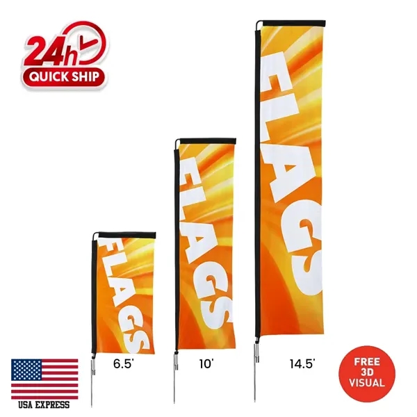 6.5' Premium Double Sided Rectangle Flag Graphic Only - 6.5' Premium Double Sided Rectangle Flag Graphic Only - Image 0 of 0