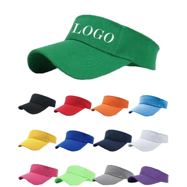 MOQ 50 Cotton Adjustable Empty Top Sunshade Sports Hat - MOQ 50 Cotton Adjustable Empty Top Sunshade Sports Hat - Image 0 of 2