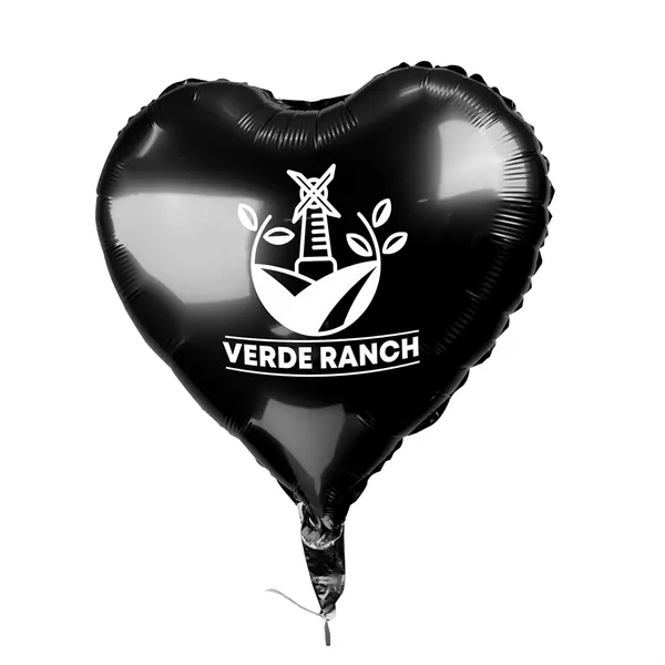 18" Heart-Shaped Mylar Balloon 1 Color 1 Side - 18" Heart-Shaped Mylar Balloon 1 Color 1 Side - Image 1 of 13