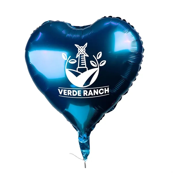 18" Heart-Shaped Mylar Balloon 1 Color 1 Side - 18" Heart-Shaped Mylar Balloon 1 Color 1 Side - Image 2 of 13