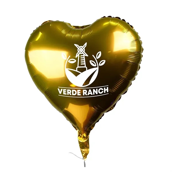 18" Heart-Shaped Mylar Balloon 1 Color 1 Side - 18" Heart-Shaped Mylar Balloon 1 Color 1 Side - Image 3 of 13