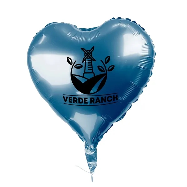 18" Heart-Shaped Mylar Balloon 1 Color 1 Side - 18" Heart-Shaped Mylar Balloon 1 Color 1 Side - Image 6 of 13