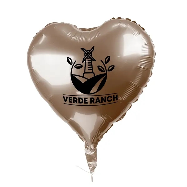 18" Heart-Shaped Mylar Balloon 1 Color 1 Side - 18" Heart-Shaped Mylar Balloon 1 Color 1 Side - Image 11 of 13