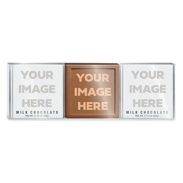 Embossed Square Chocolate Bar 3-Pack - Embossed Square Chocolate Bar 3-Pack - Image 1 of 4