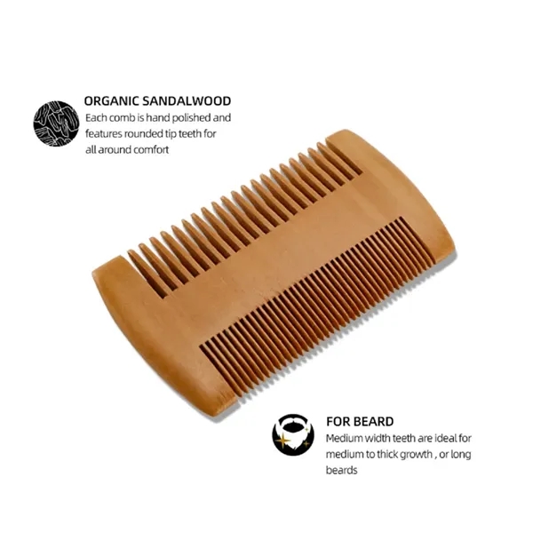 Pearwood Double Sided Beard Combs - Pearwood Double Sided Beard Combs - Image 3 of 4