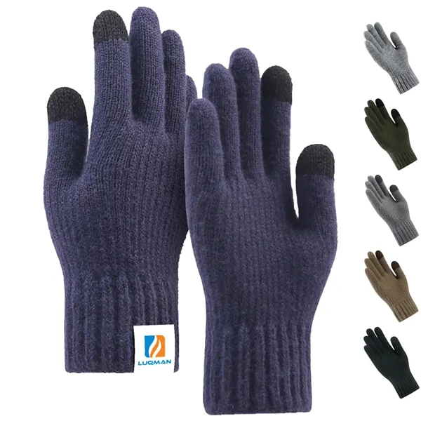 Thick Adult Gloves W/ 2 Finger Touch - Thick Adult Gloves W/ 2 Finger Touch - Image 0 of 9