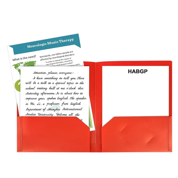 Plastic Folder With Pockets - Plastic Folder With Pockets - Image 2 of 3