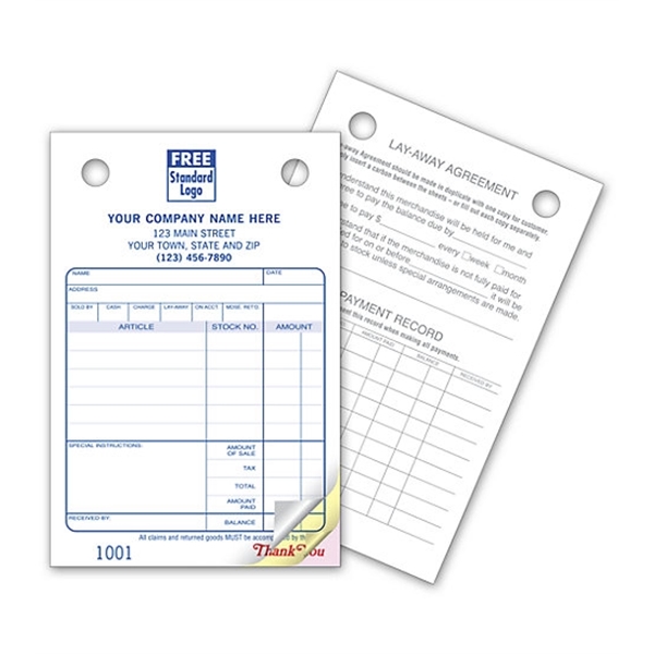 Jewelry Register Forms, Small Classic
