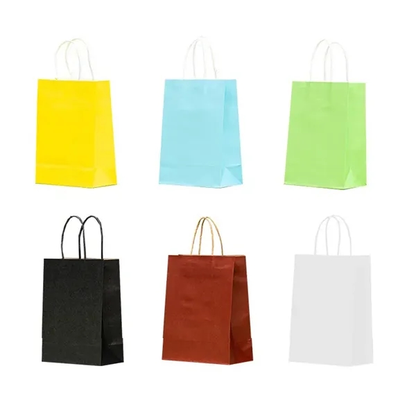 Eco-Friendly Kraft Paper Bags with Handles - Gift, Retail - Eco-Friendly Kraft Paper Bags with Handles - Gift, Retail - Image 1 of 3