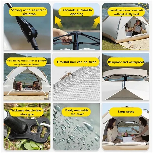 Fully Automatic Sunproof Waterproof Camping Tent - Fully Automatic Sunproof Waterproof Camping Tent - Image 2 of 3