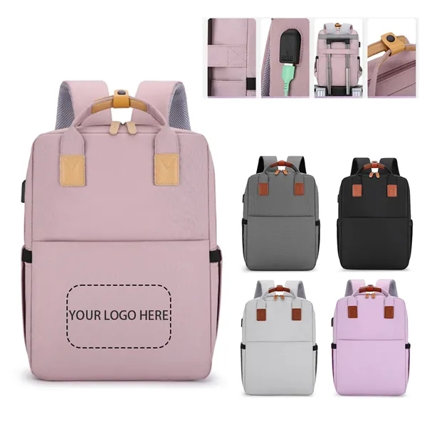 Campus Backpack with USB Charging Port - Campus Backpack with USB Charging Port - Image 0 of 5